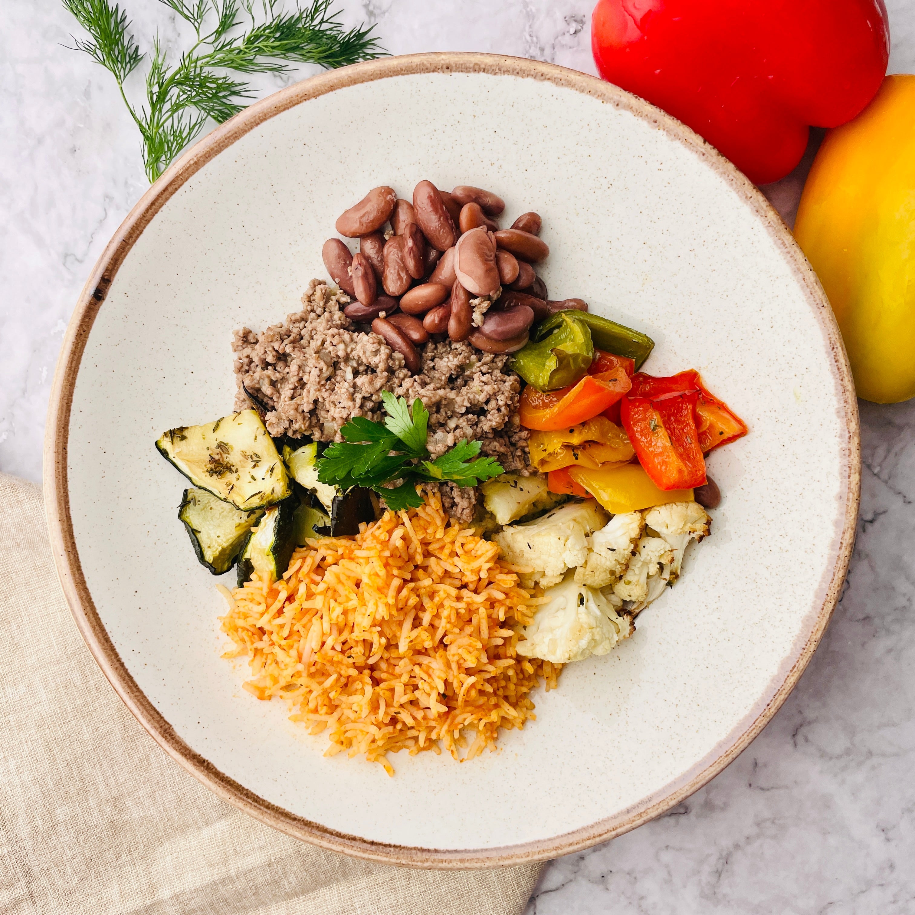 Lamb and Rice Bowl with Veggies